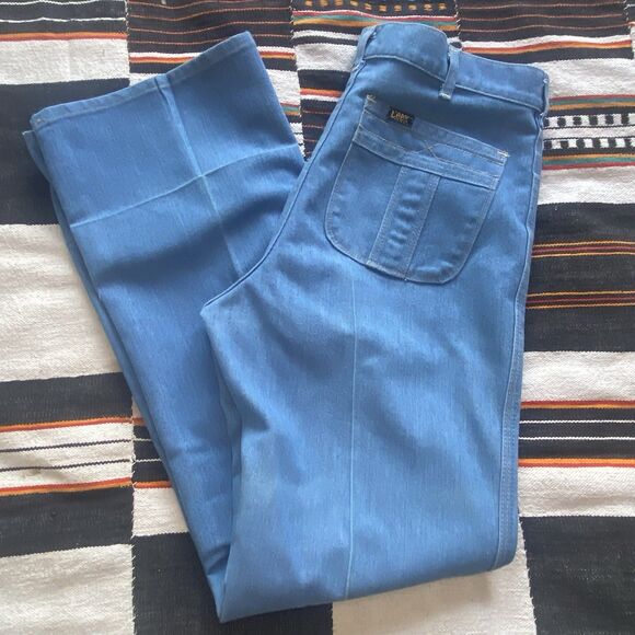 Vintage 70’s Lee Denim Straight Boot Flare Jeans. Double Seam. Size 31/30. - Picture 1 of 14